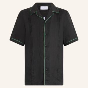 PHILIPP PLEIN Linen Bowling Shirt Plein Tennis