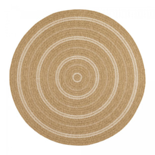 Tapis extérieur tissé kilim rond GEBI