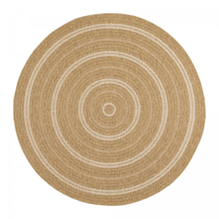 Tapis extérieur tissé kilim rond GEBI