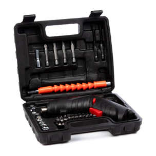 Cacciavite elettrico mini trapano, con batteria, set di accessori e valigetta