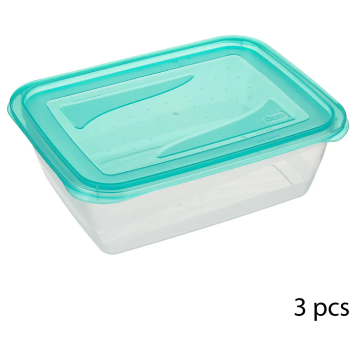 3 boîtes de conservation "Fresh & Freeze" 1,25L