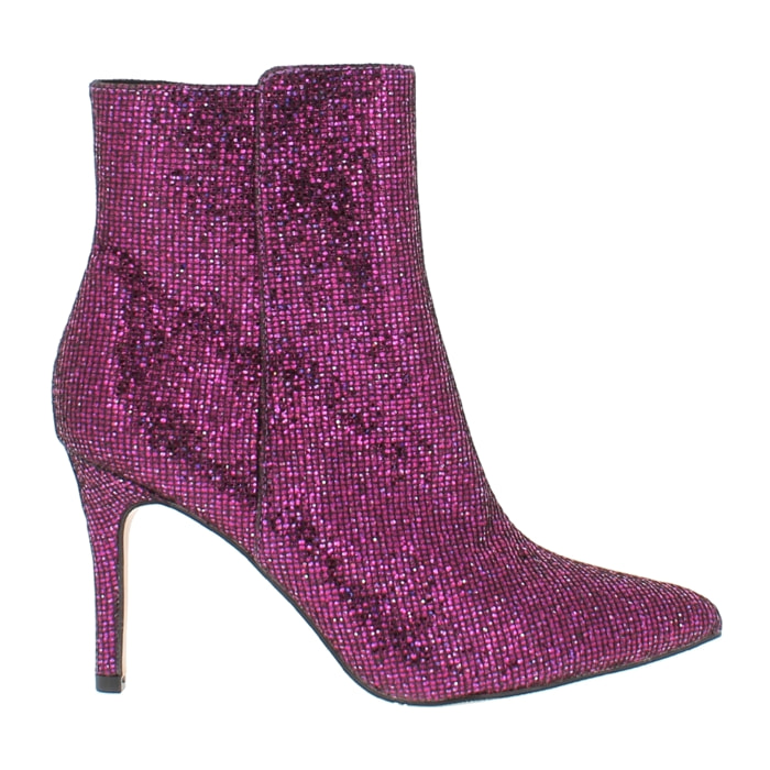 Marina Galanti Scarpe Donna Hankle Boot Spool Heeled 80 Strass Detail MG W24A086 Purple