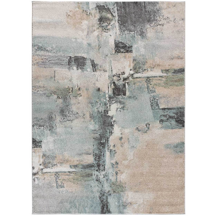 AYDIN Alfombra abstracta de pelo corto en color gris, varias medidas disponibles