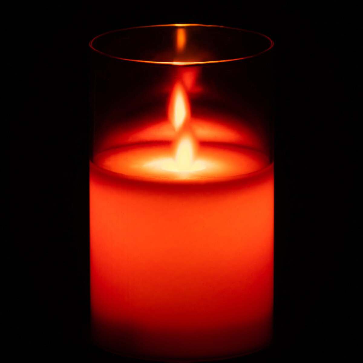 J-Line lampe Brillante - verre - rouge - small - LED