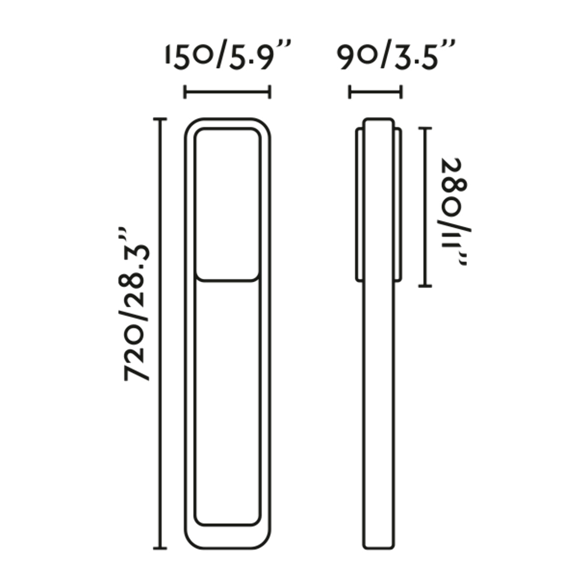 STICKER Baliza gris oscuro