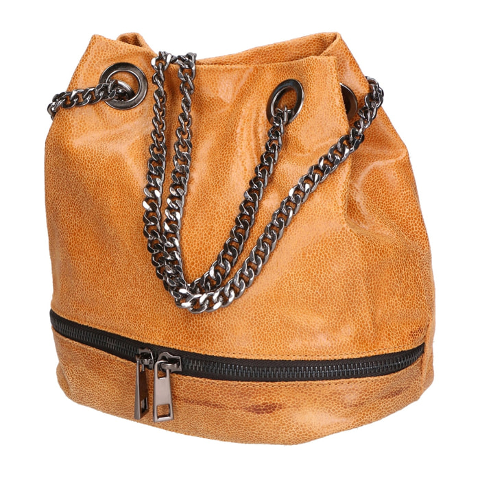 Borsa a spalla da donna - Modello Cora - Vera pelle - 30.0 x 26.0 x 17.0 cm