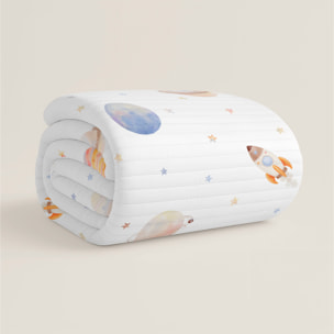 Cool Kids - Colcha Bouti Estampada - Reversible - 100% Algodón - 70 gr/m² - Astro