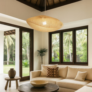 Suspension en bambou tressé KLINO