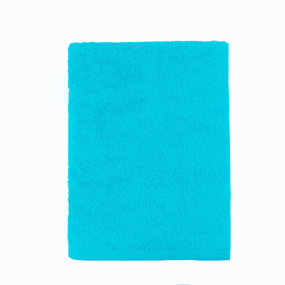 Serviette de bain unie en coton, AQUA, Bleu Turquoise