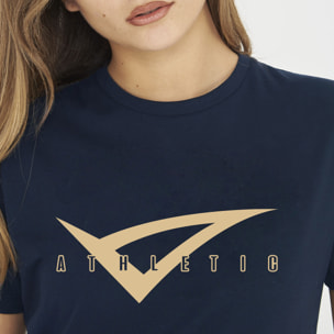 T-shirt in cotone da donna MOVE blu