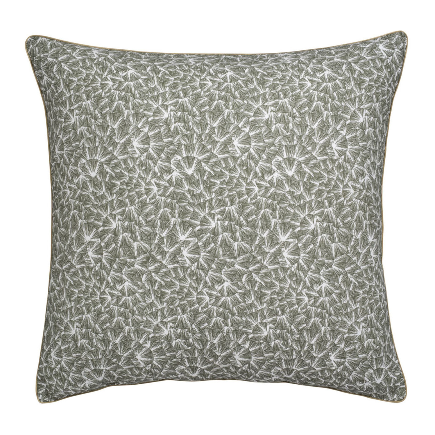 Taie d'oreiller imprimée en percale de coton, OSMOSE, Vert kakhi