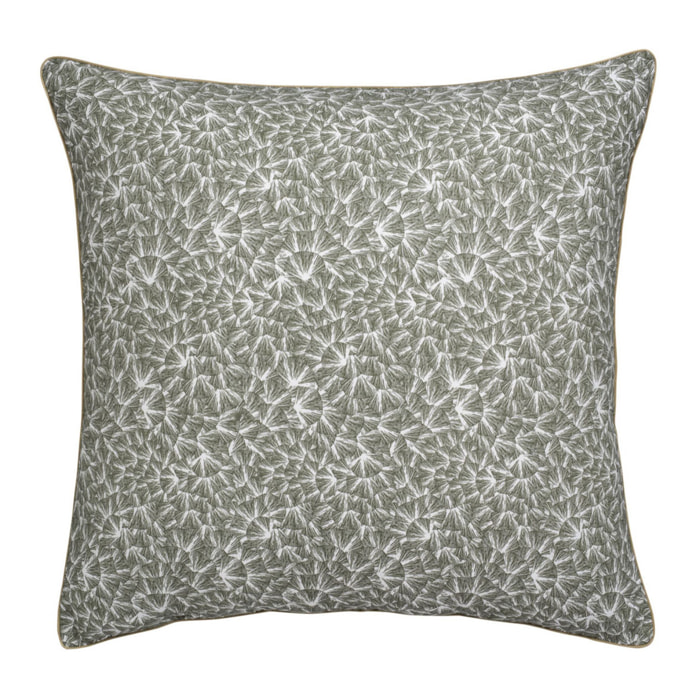 Taie d'oreiller imprimée en percale de coton, OSMOSE, Vert kakhi