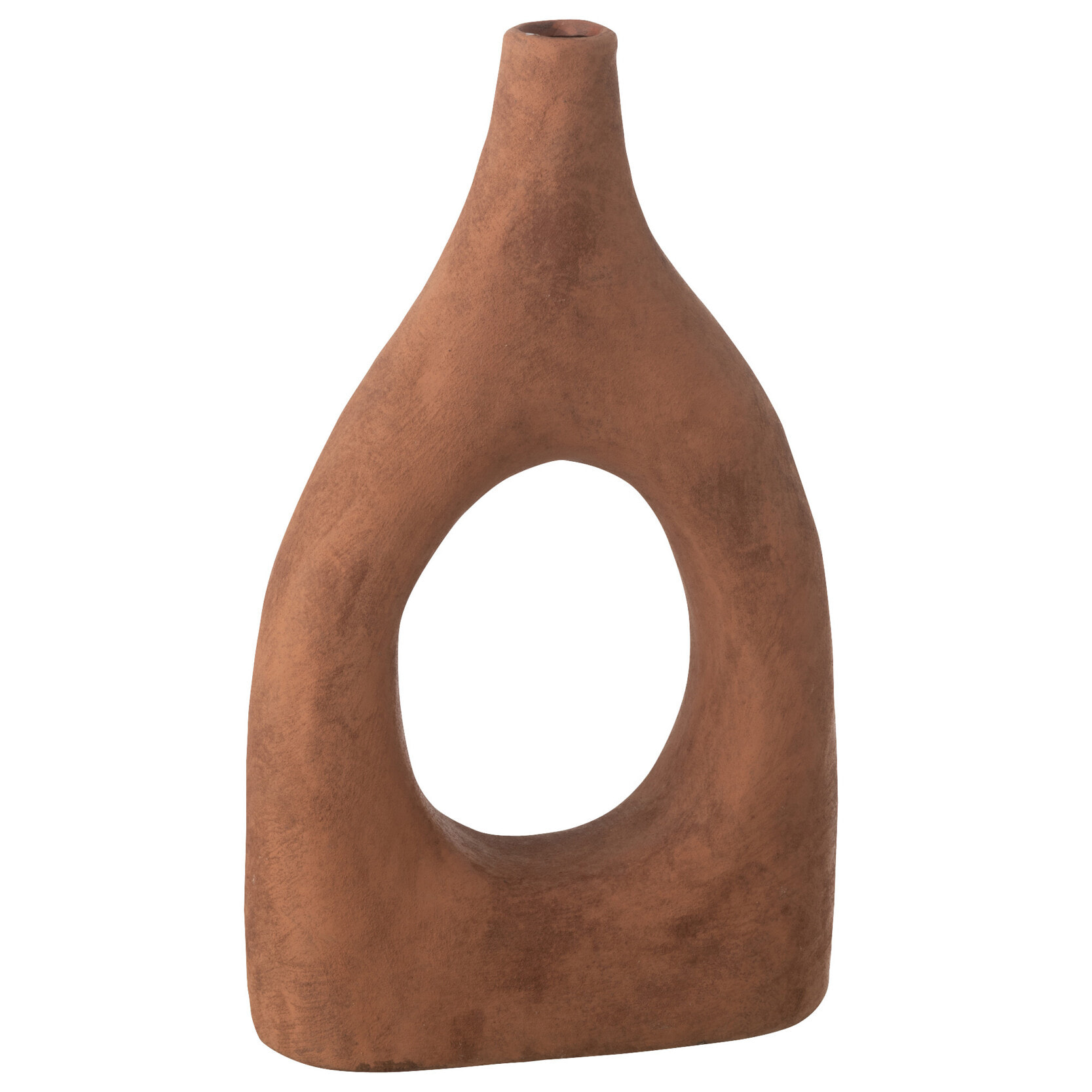 J-Line Vase Ubi - céramique - rouille - large