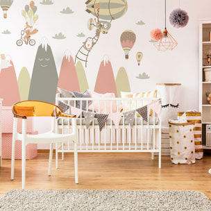 Stickers muraux enfants - Décoration chambre bébé - Autocollant Sticker mural géant enfant montagnes scandinaves ANIMAUX AMIS