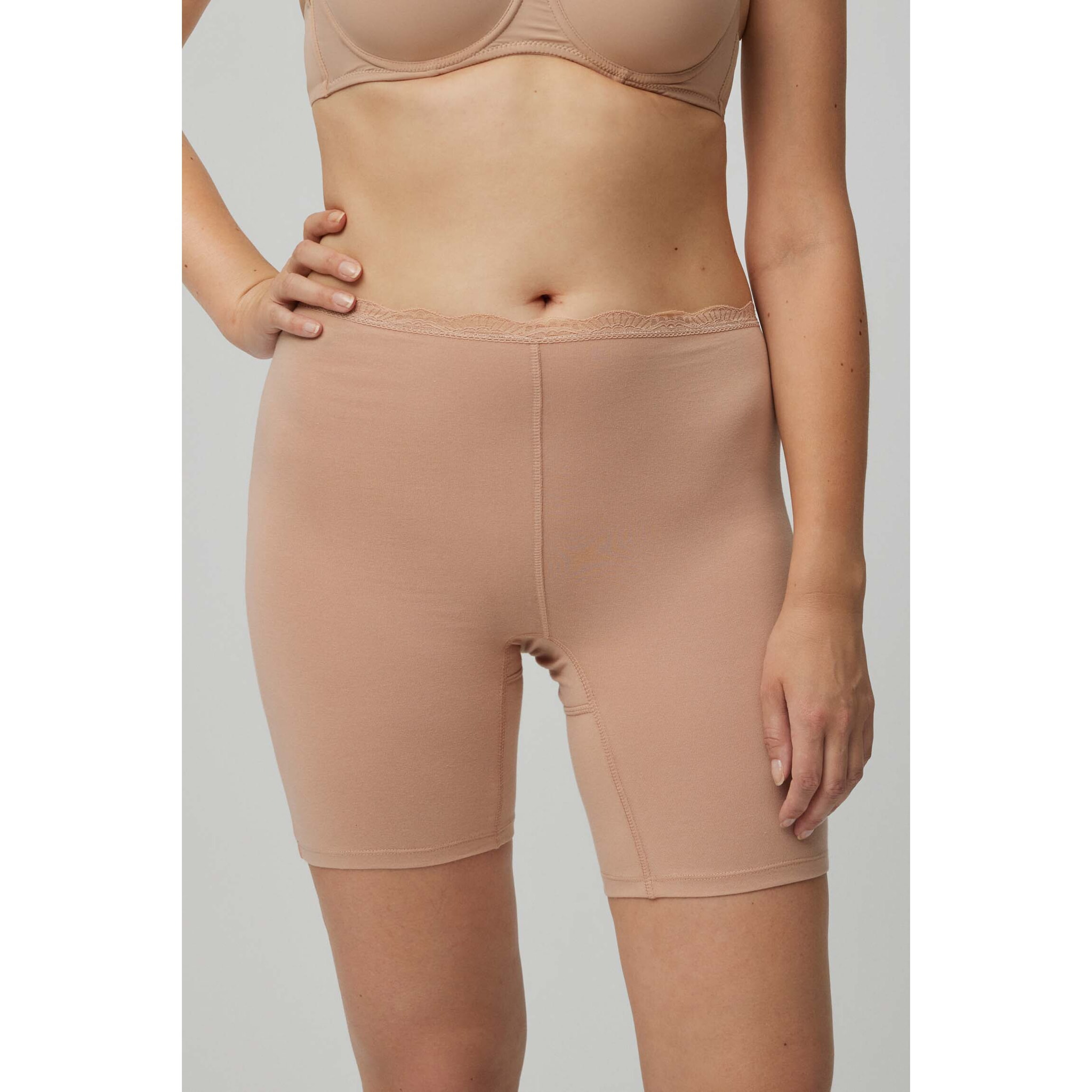Culottes anti-sfregamento in cotone beige