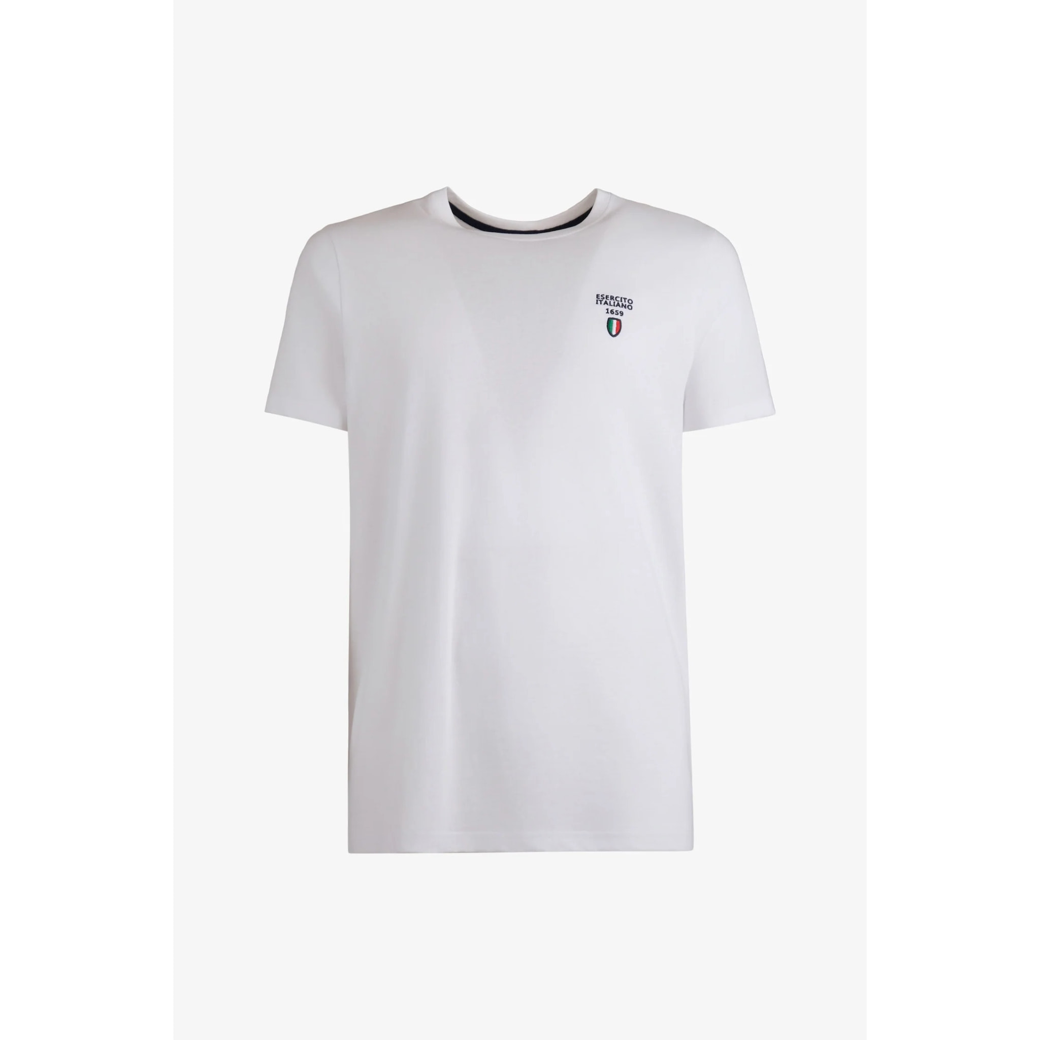 T-shirt Esercito bianca in cotone uomo