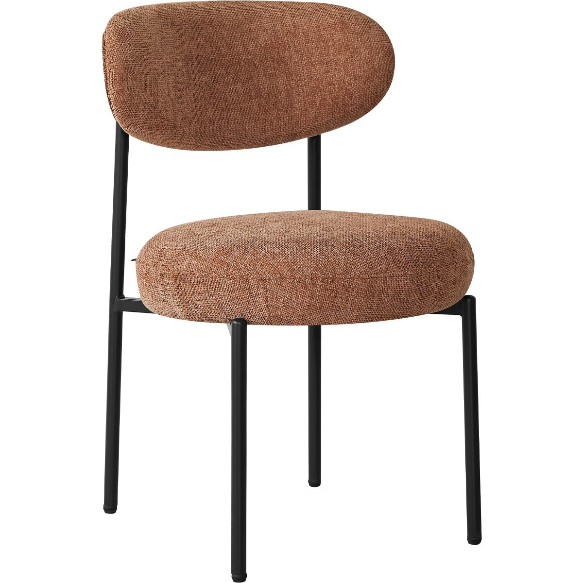 Lot de 2 chaises de salle à manger en tissu chenille - ORLA