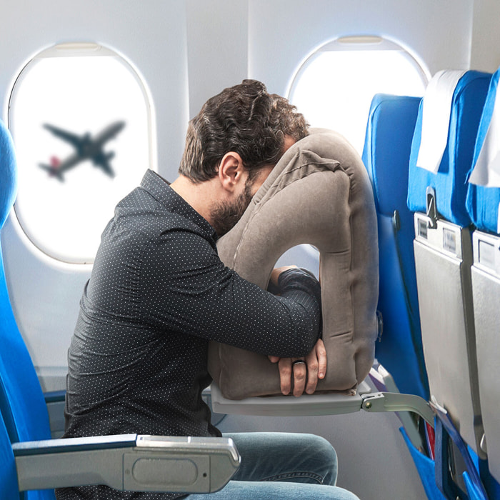 Oreiller de Voyage Gonflable Frontal Snoozy InnovaGoods