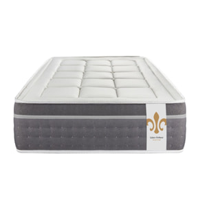 Ensemble Matelas Trente - 30cm - Ressorts ensachés et mémoire de forme - Confort hôtelier - Sommier kit Gris
