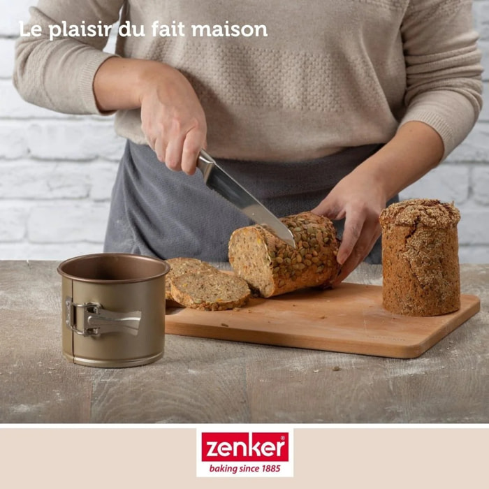 Set de 4 ustensiles de pâtisserie moule à gâteaux bols et spatule Zenker Mojave Gold