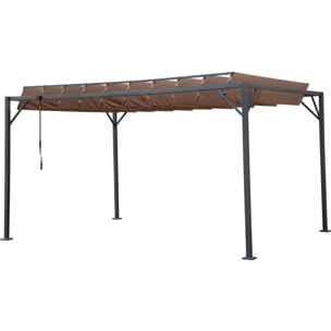 Pergola bioclimatique en tissu "Lodge" 3 x 4 m - Taupe