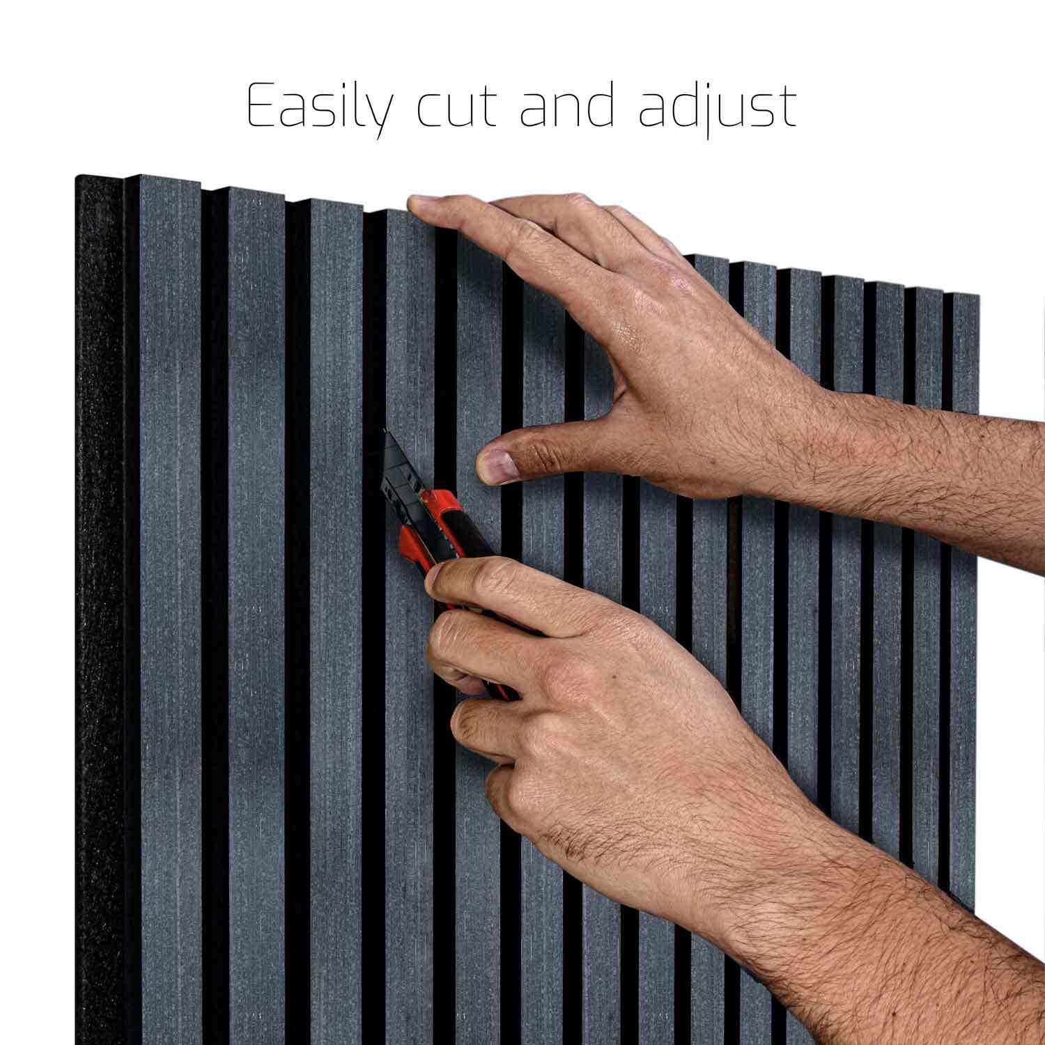 Mozart - Set di 2 pannelli fonoassorbenti decorativi in legno 235x60 cm, nero