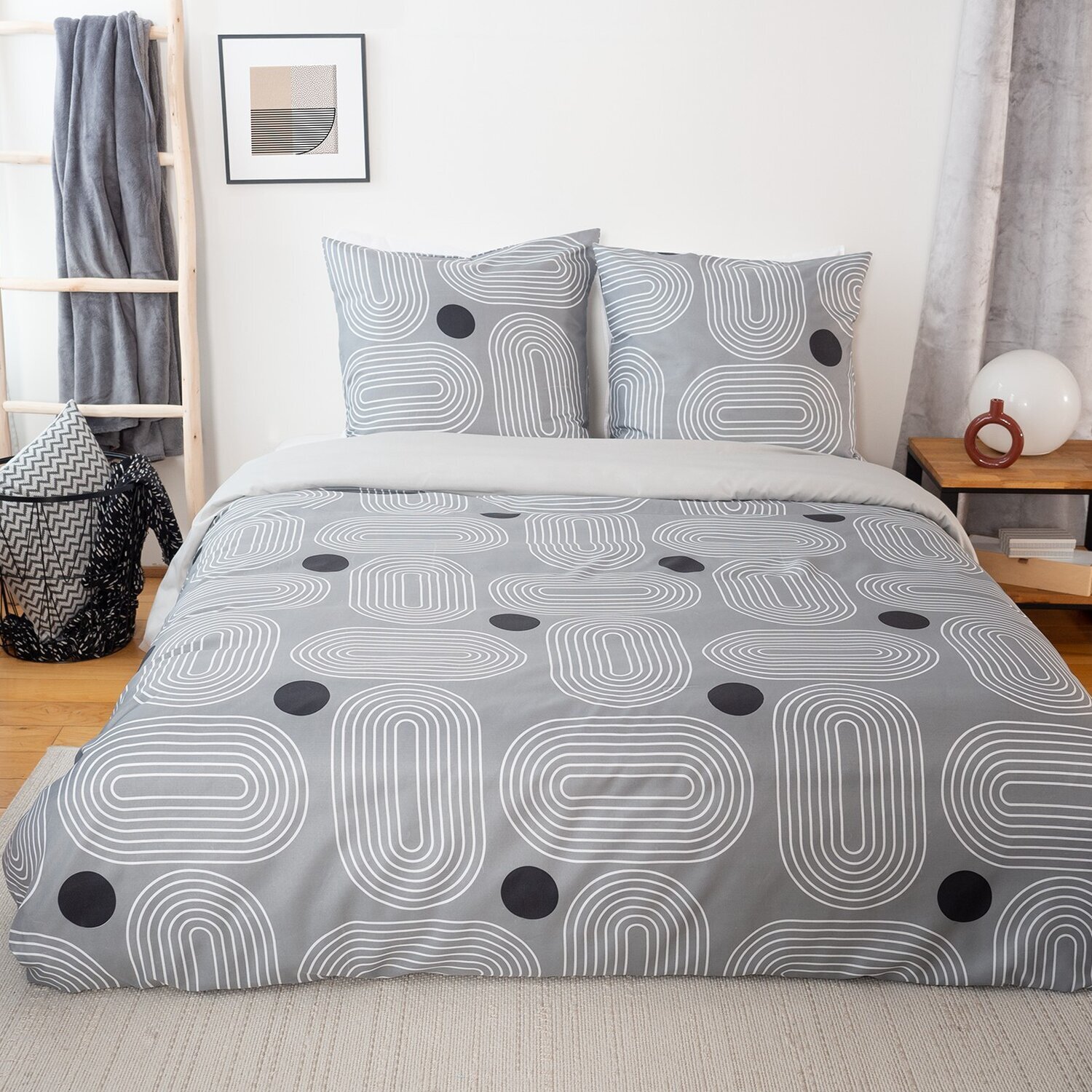 Parure housse de couette 3pcs 100% microfibre 72gsm frogguie