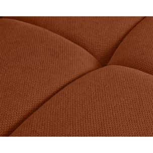 Ray - canapé droit 2 places en tissu texturé - Rouille