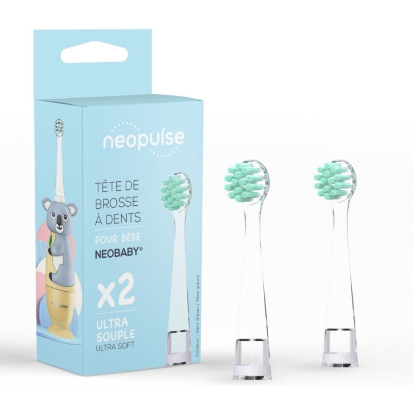 Brossette dentaire NEOPULSE x2 NEOBABY Vert