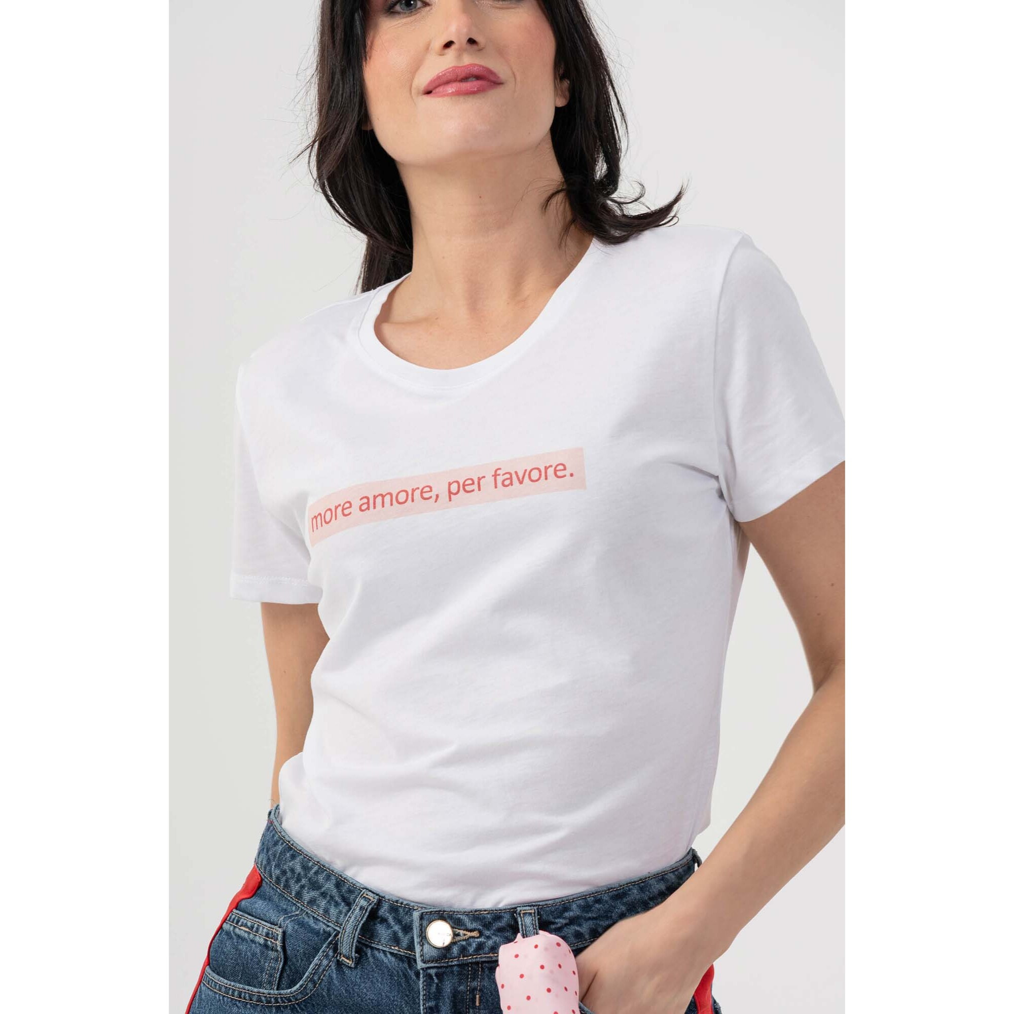 Kocca - T-shirt girocollo con stampa Donna, Tinta unita, Girocollo