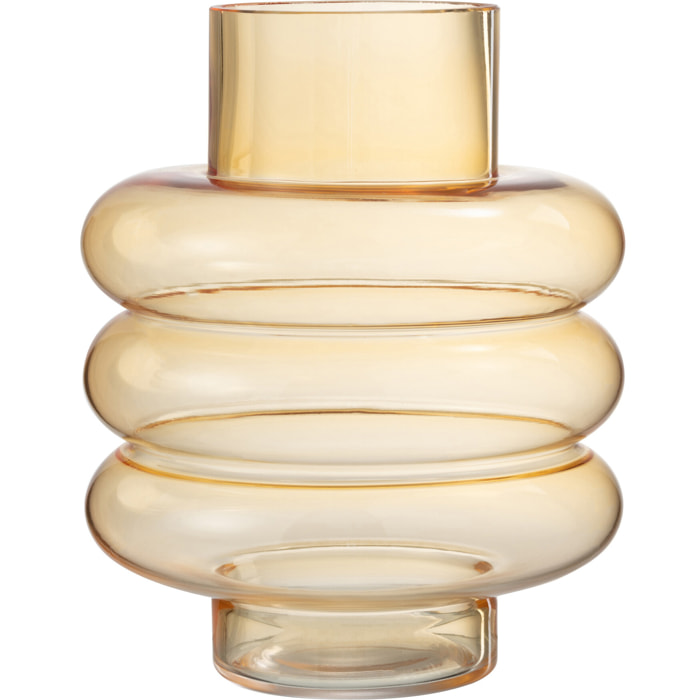 J-Line vase Lima - verre - ocre - large - 22.5 cm de hauteur