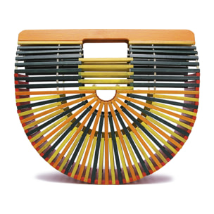 Zola borsa a mano in legno di bambù.