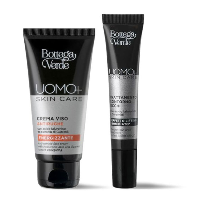 Confezione Uomo+ skincare - Crema viso + contorno occhi