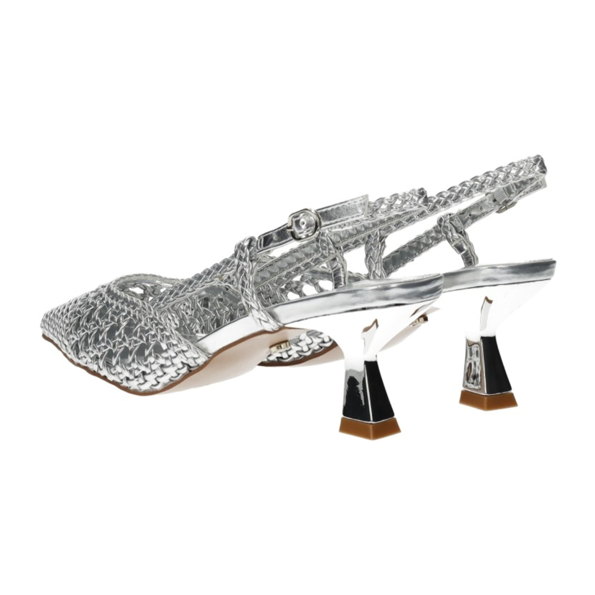 Décolleté sling back Donna Tata Italia Argentato