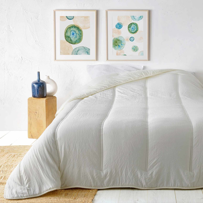 Jeté de lit uni - Crème