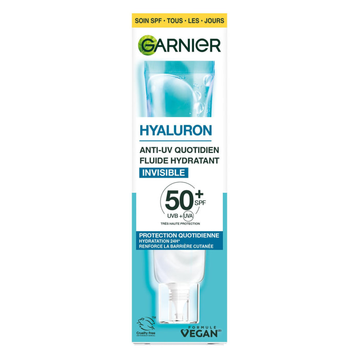 Garnier SkinActive Hyaluron Anti-UV Quotidien Hydratant Invisible SPF50+ 40mL