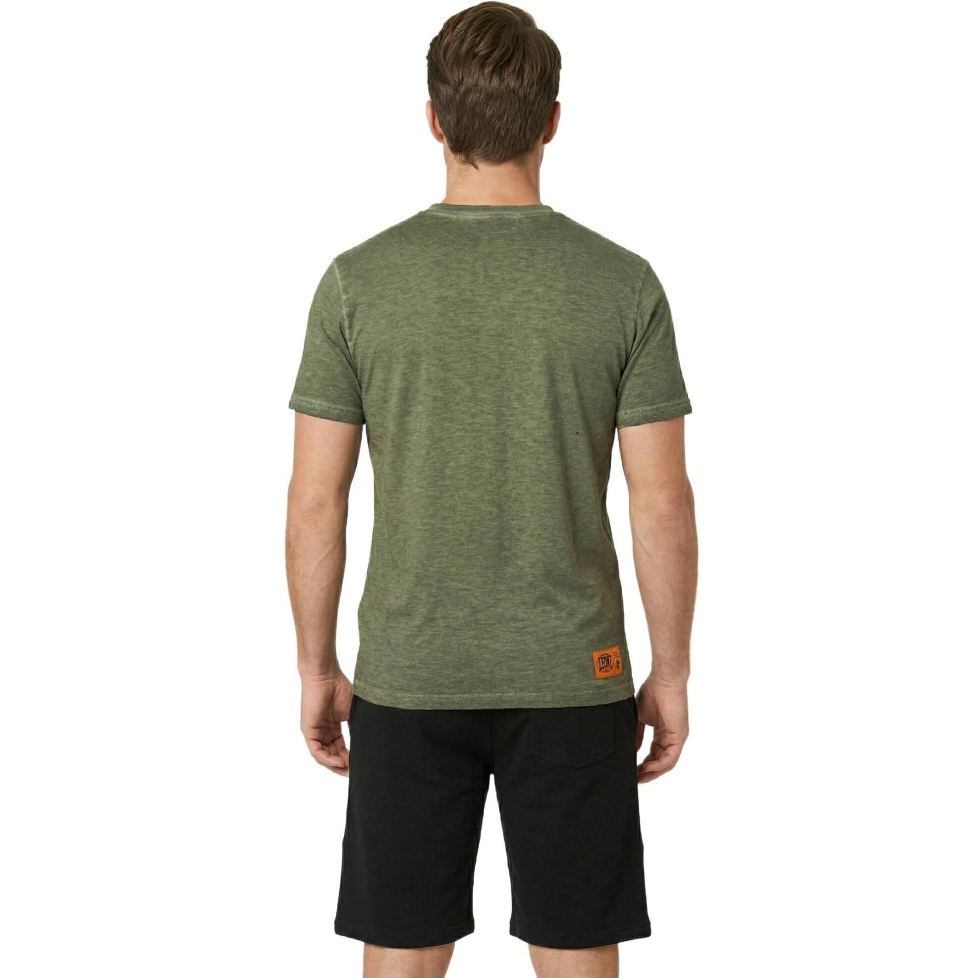 Camiseta de manga corta para hombre con efecto desgastado