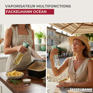 Vaporisateur rechargeable multifonctions en verre Fackelmann Océan