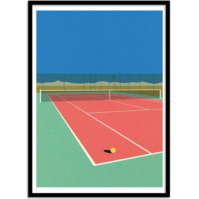 Affiche - Tennis court in the desert - Rosi Feist