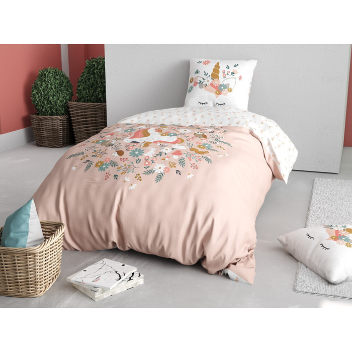 Parure housse de couette 2PCS en coton 57 fils - STELLA
