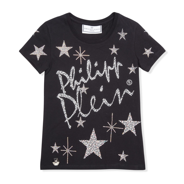 PHILIPP PLEIN T-shirt Round Neck SS "Shiny Signature"
