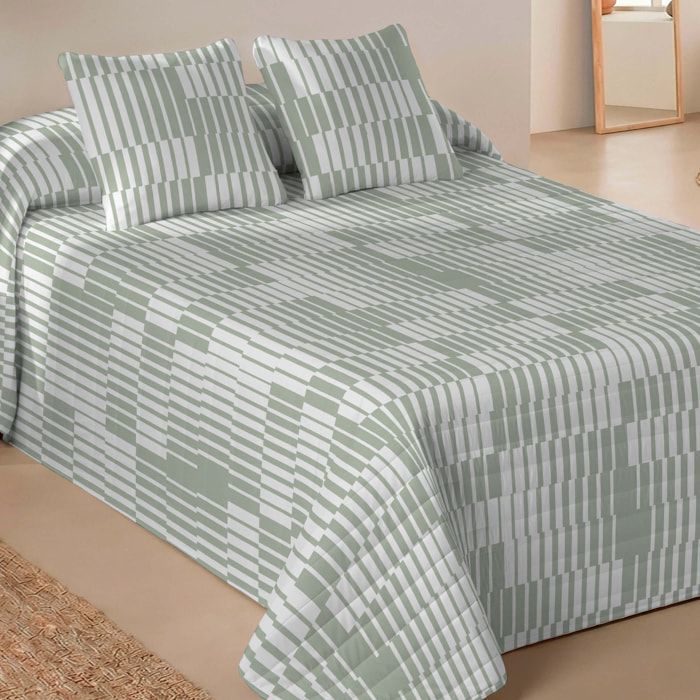 Colcha Bouti Estampada - 2/3 Piezas - 100% Poliéster - Microfibra - 70 gr/m² - Marcos Green