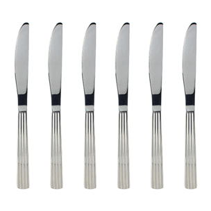 Lot de 6 couteaux en acier inoxydable  LOUISE