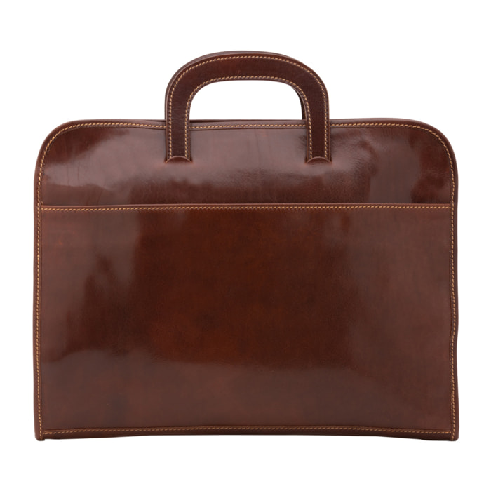 Borsa da lavoro  da uomo In Vera pelle Made in Italy 40x30x6 cm