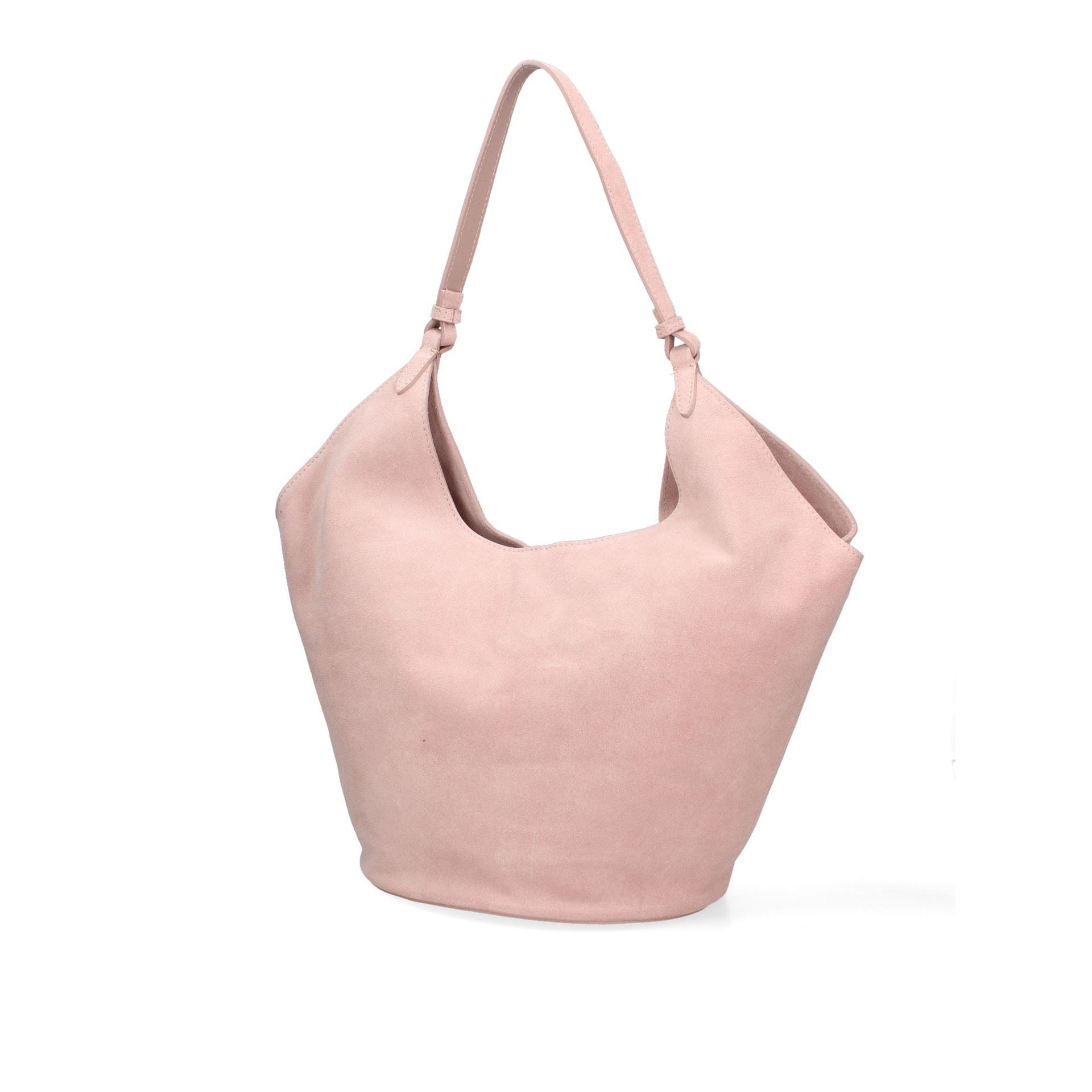 Borsa a spalla da donna - Modello Lisboa - Pelle Scamosciata - 27.0 x 38.0 x 21.5 cm