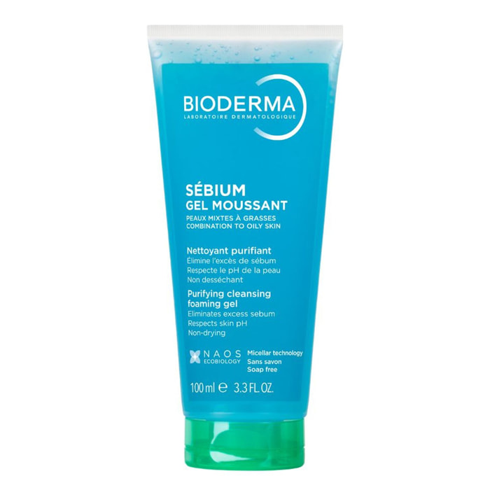 Sébium Gel Moussant - Nettoyant Purifiant Doux Peaux Mixtes à Grasses