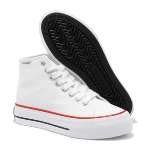 Zapatillas Altas Mujer One Way White Basic Lines en Blanco D.Franklin