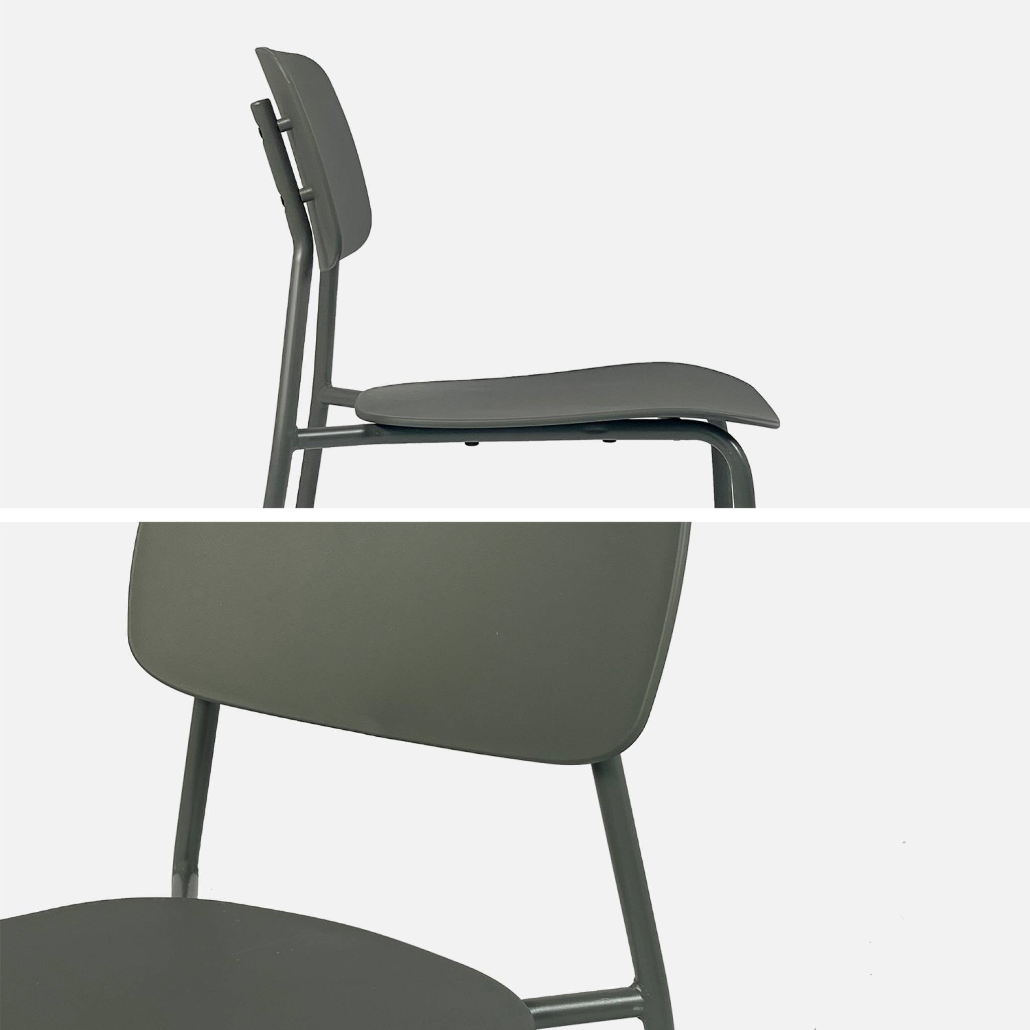 Chaise de jardin empilable acier et plastique (lot de 2) LIVA