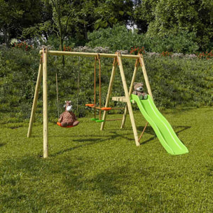 Balançoire en bois 1,90 m Artix VABI - 4 enfants