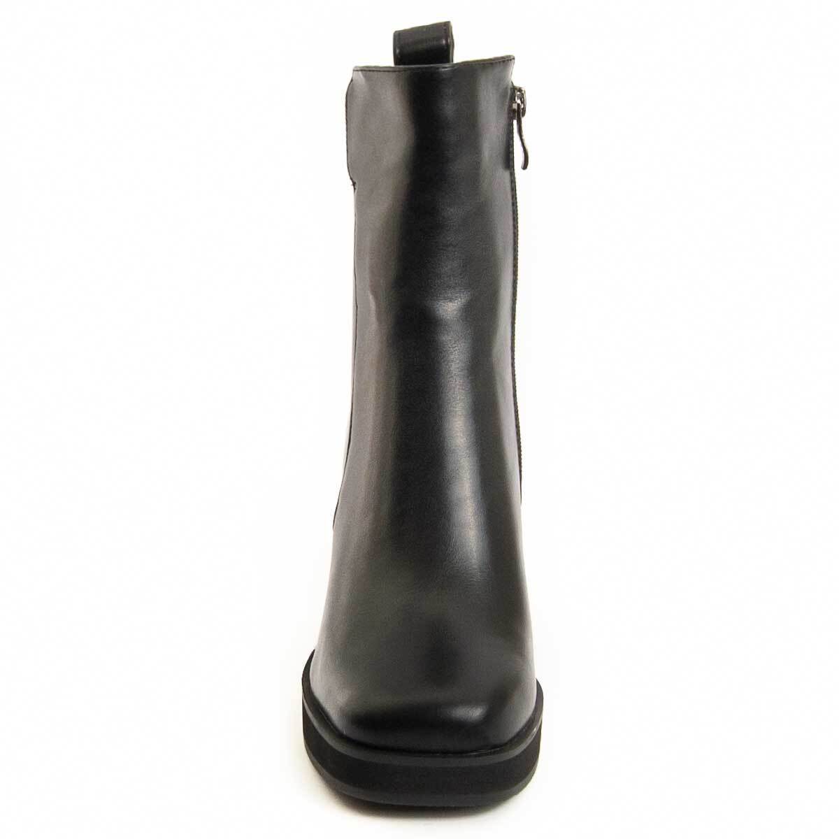 Botín De Tacón - Negro - Altura: 7 Cm